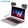 Mini Portable Clip-On USB Powered 3.5mm Jack Stereo Speakers Audio Speakers Support Volume Control For Laptop PC Desktop Tablet