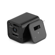 Wirelee HD 1080P Hidden Camera USB Wall Charger Wireless Home Security Covert Camcorder Adapter With A Card Reader Support WiFi Max 32GB TF Card (Not included SD card)