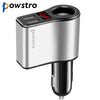 Powstro 5V 3.1A Dual USB Car Charger with LED Digital Display Fast Charging with Cigarette Lighter Power Socket for all the car
