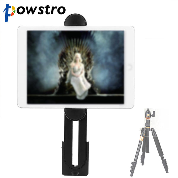POWSTRO Universal 2 in 1 Tripod Mount Adapter Lock Button Tablet Clamp ...