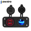 Powstro 2 in 1 modification car charger with dual USB output and cigarette lighter for Ford Toyota Hyundai all kinds of vehicles