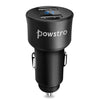 Powstro 5V 3.4A Dual USB Car Charger Digital LED Display Monitor Aluminium Alloy Phone Charger Adapter for iPhone 8 7 7 6S Plus