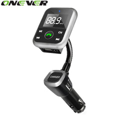 Onever Car FM Bluetooth Transmitter MP3 Audio Player Wireless FM Modulator Car Bluetooth Kits Handsfree USB Charger for iPhone