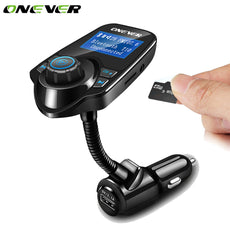 Onever High Quality Car FM Transmitter Wireless Modulator Handsfree Bluetooth MP3 Audio Player Car Kit LCD Display USB Charger
