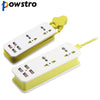 POWSTRO 5V 2A UK Plug Charger Extension Socket Outlet Portable Travel Charger With 4 USB Smart Charger Wall Charging Desktop