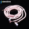 Powstro Pearl Necklace Earphone Stereo Earpiece Magnetic Design 3D surround sound In-ear Hands Free Earbuds With HD Mic