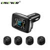 Onever Car TPMS Wireless Digital Tire Pressure Monitoring System with LCD Monitor Auto Security Alarm Systems Tyre Pressure