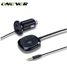 Onever Bluetooth 4.0 Wireless Music Receiver 3.5mm Adapter Handsfree Car Kit AUX Speaker 3.5 mm Jack for Car Speaker Car Charger