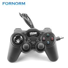 FORNORM Wired USB 2.0 Joystick Shock Gamepad Joypad Gamepads Game Controller For PC Laptop Computer Win7/8/10/XP/Vista