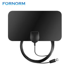 FORNORM 1080P HDTV Antenna Range 50 Miles Flat TV Antenna with USB Powered Amplifier & Coaxial Euro Adapter for Indoor