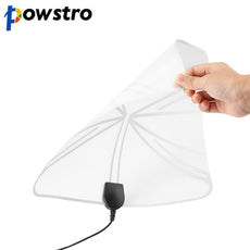 Flat HD TV Amplified Digital Indoor Antenna High Gain HDTV 50 Miles Range ATSC DVB ISDB with Detachable Signal Amplifier