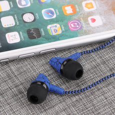 Powstro 3.5mm Fashion Design Nylon Braided Crack Earphone Cloth Rope Earpieces Stereo Bass Music Headset for Cellphone MP3 MP4