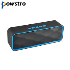 Powstro Mini Stereo Bluetooth Speakers Portable Rechargeable Wireless Surround Devices Support TF Card FM Radio Hands-free