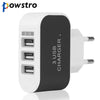 Powstro 3 USB Ports EU US Plug Wall Charger 3.1A Universal Portable Travel Charging Adapter for Cellphone Tablet PAD