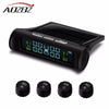 AOZBZ Car TPMS Tire Pressure Monitoring System Solar Power charging Digital LCD Display Auto Security Alarm Systems 4 Sensors