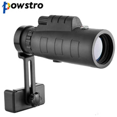 Powstro 10X HD Optical Monocular Telescope Phone Lens with Phone Clip with Multicoated Glass Lens and BK4 Prism For Phones