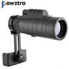 Powstro 10X HD Optical Monocular Telescope Phone Lens with Phone Clip with Multicoated Glass Lens and BK4 Prism For Phones