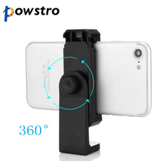 Powstro Cell Phone Stand Vertical Bracket Smartphone Clip Holder 360 Adapter Tripod Mount for iPhone Samsung Selfie