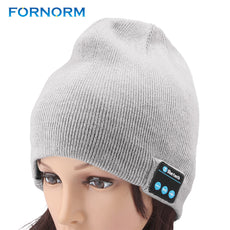 FORNORM Smart Wearable Devices Stereo Magic Music Hat Sport Bluetooth Wireless Headset With Answer Call for iPhone SmartPhone
