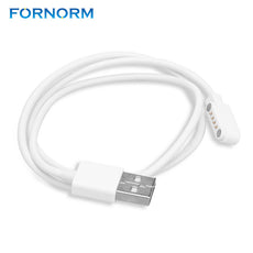 FORNORM Magnetic Charger Cable Cord USB 2.0 Male to 4 Pin Pogo Power Charger Cable For Smart Watch DM09 GT88 GT68 KW08 KW18 KW99