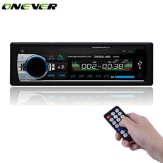 Onever Remote Control Bluetooth 1 Din Car In-Dash Radio MP3 Player FM Receiver Car Stereo Audio Aux Input Support SD Card/US