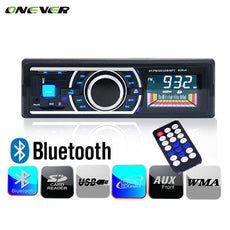 Onever 12V Bluetooth Car Stereo Audio MP3 Player 60W*4 FM Radio Aux Input Receiver Car HandsFree SD USB with Remote