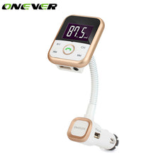 Onever Car Bluetooth FM Transmitter LCD Display Frequency Wireless Hands Free MP3 Player Radio Audio Modulator Remote Control