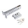 7 Holes Stainless Steel Car Clutch Pedal Brake Lock Security Anti-theft Device