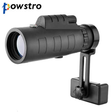 Powstro 40x60 Model 10X HD Zoom Optical Monocular Telescope Phone Lens  Observing Survey Camping Telescope With Holder For All Phone