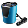 Powstro Smart Car Charger Adapter 3.1A Dual USB Phone Charger With Switch + Voltage Current Display + 2 Cigarette Lighter Socket