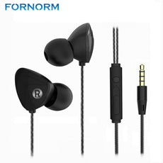 FORNORM 3.55mm Stereo Earphone In-ear Reduce noise Hands Free Sport Subwoofer Earbuds With HD Mic for Smartphone PC Tab