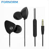 FORNORM 3.55mm Stereo Earphone In-ear Reduce noise Hands Free Sport Subwoofer Earbuds With HD Mic for Smartphone PC Tab