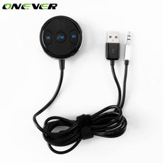 Onever 3.5mm Wireless Car Bluetooth Car Kit Music Audio Receiver Hands-free AUX Adapter Bluetooth Receiver with Magnetic Base