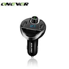 New Car MP3 Audio Player with Bluetooth FM Transmitter Wireless Modulator Car Handsfree Car kit Speakerphone TF Slot 2 USB Port