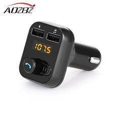 Aozbz Bluetooth 4.0 Car Kit Music Player FM Transmitter Modulator Car Audio MP3 Player with 3.1A Quick Charge USB Car Charger