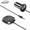 Aozbz Handsfree Bluetooth Car MP3 Player 3.5mm AUX Audio A2DP Music Receiver Adapter Support IOS Siri with Magnetic Base black