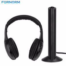 Fornorm New Portable Black 5 in 1 Wireless Cordless Headset Earphone For PC Radio Gaming Headphone with mic High Quality