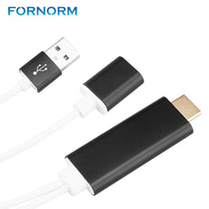 FORNORM 1080P Cast & Charger to HDMI/HDTV Cable Miracast Airplay Mirroring Adapter For IOS 8.0 Android OS 4.4 or Above