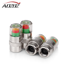 32 Psi 2.4 Bar Air Warning Alert Tire Valve Pressure Sensor Monitor Light Cap Indicator For Auto Car New Universal Visiable 4PCS