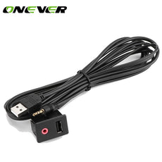 3.5mm Plug Auto Car Audio Cable AUX CD Audio Line Input Cable Car Dashboard Flush Mount AUX Extension Cable Adapter
