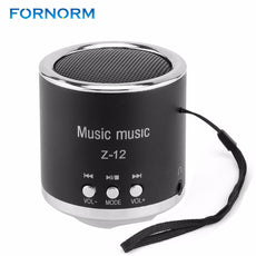 FORNORM Z12 Mini Digital Speakers Portable Rechargeable Audio FM Support SD Card for PC Music MP3 Player USB Micro Radio