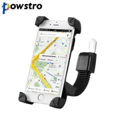 Powstro Phone Holder Universal Adjustable 360 Degrees motorcyle Bike Rearview Mirror Mount Call Phone Stand for 4.8 to 7.6 inche