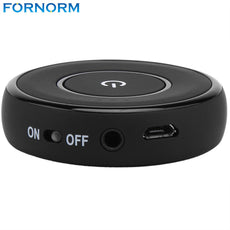 Fornorm Wireless Bluetooth V4.1 3.5mm Stereo Music Receiver Audio Adapter with Control Buttons for Speaker Headphone Car Stereo