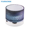 FORNORM LED Mini Wireless Bluetooth Speaker TF USB FM Portable Music Loudspeakers Hand-free call For iPhone 8 Laptop PC with Mic