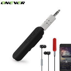 Onever Car Stereo Bluetooth Wireless 3.5mm AUX Audio Receiver Bluetooth Receiver Adapter Auto Car Kit with Mic for Speaker Phone