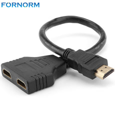 Fornorm Best Selling 1080P 2 Port Splitter 1 In 2 Out Male to Femal Video HDMI Switch for DVD Players LCD Monitor Projectors