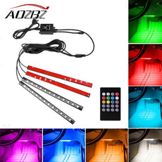 4PCS USB Car Music Control RGB LED Strip 48Leds SMD5050 Voice Controller Flexible Light Led Tape Home Decoration Atmosphere Lamp