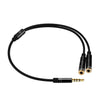 FORNORM Y Shape Audio Splitter 3.5mm Headphone Headset  Male To Female Stereo Connector Cable Connector Adapter with Microphone