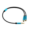 FORNORM Y Shape Audio Splitter 3.5mm Headphone Headset  Male To Female Stereo Connector Cable Connector Adapter with Microphone