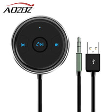 AOZBZ 3.5mm Bluetooth Music Audio Receiver Adapter Rechargeable Hands-free Car Kit Support Siri for Speaker Headphone Stereo